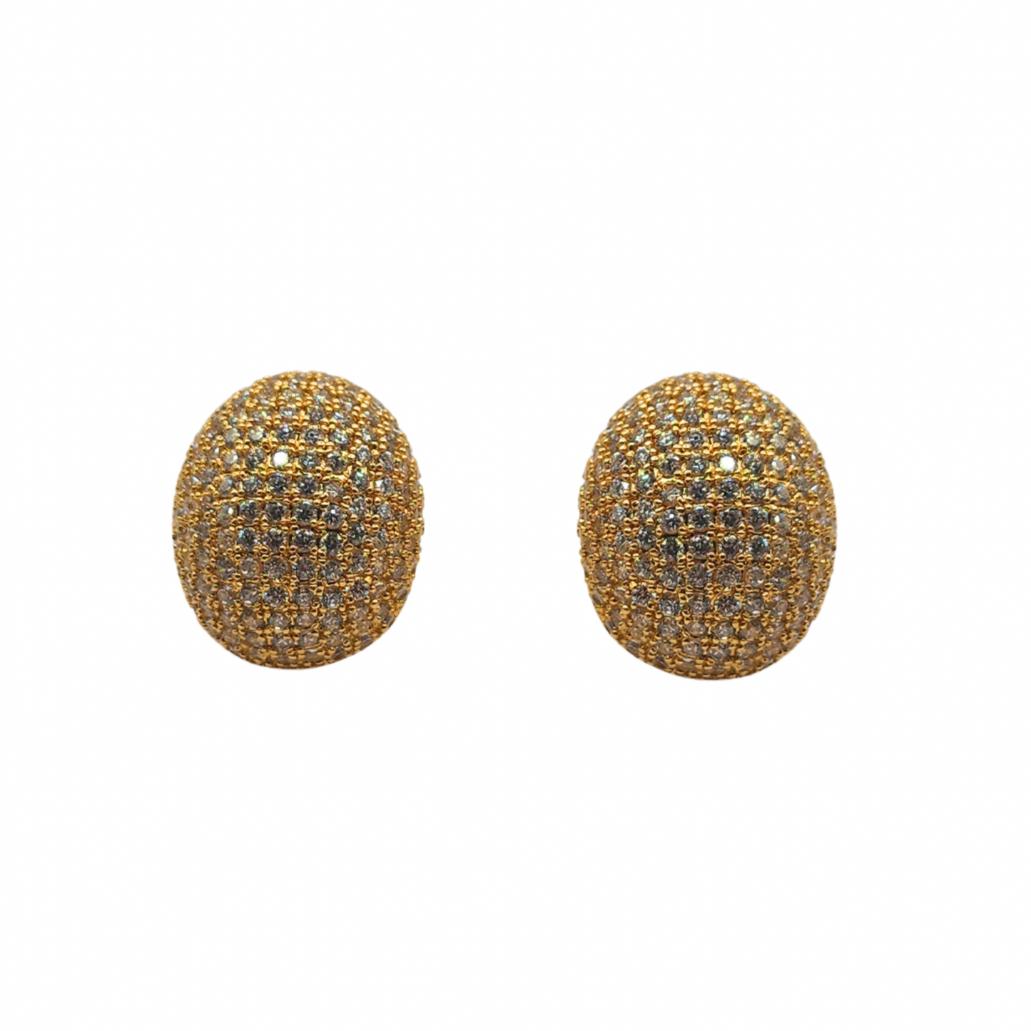 Brinco Oval Elegance Dourado