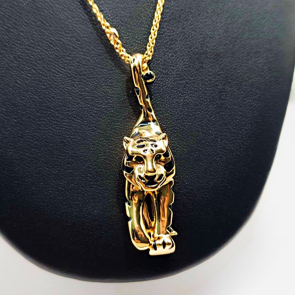 Colar Tigre com Cordão estilo Tiffany