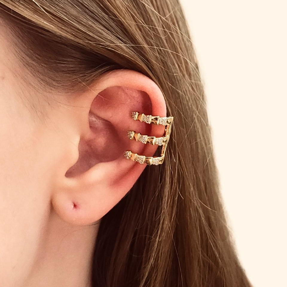 Piercing 3 Argolas Dourado
