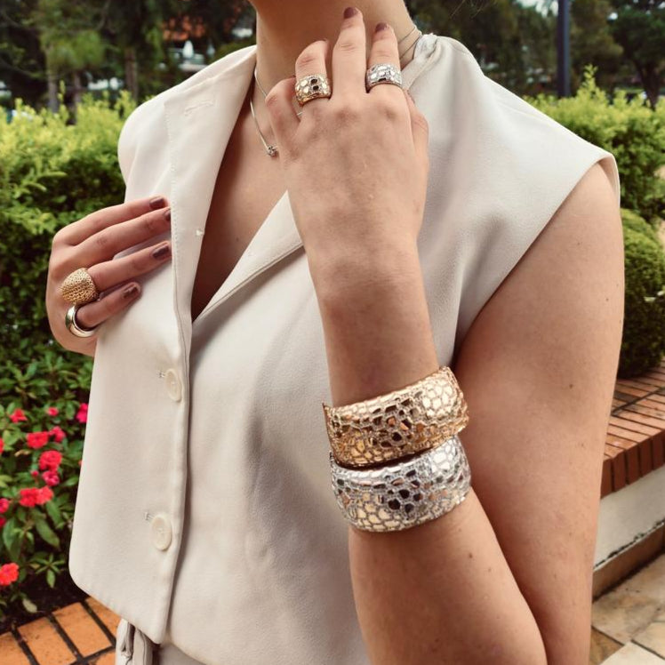 Pulseira Casco de Tartaruga Dourado