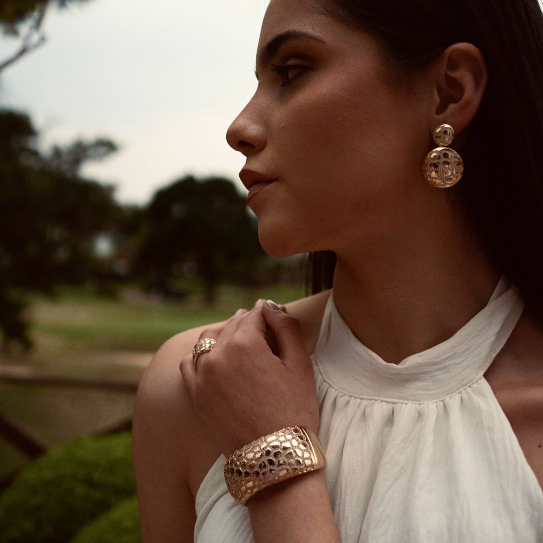 Pulseira Casco de Tartaruga Dourado